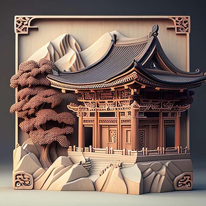 3D model Gyeongsan in South Korea (STL)